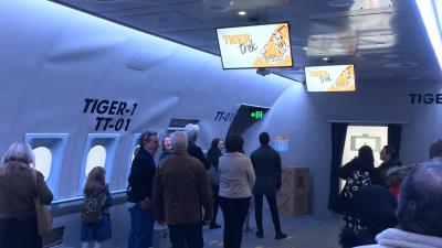 Crowds gathering inside the plane journey to Sumatra